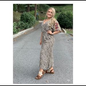 NWT THML Leopard Jumpsuit